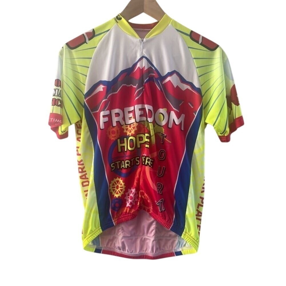 Pactimo 2017 Womens XS Cycling Jersey Top "Freedom Hope Starts Here"
